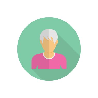 avatar vektörü düz renk simgesi