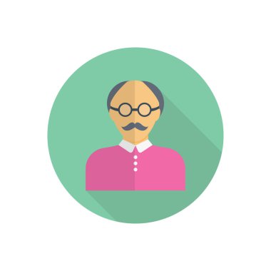 erkek vektör düz renk simgesi