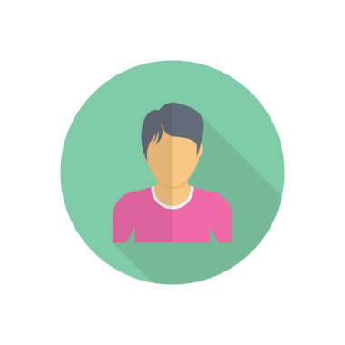 erkek vektör düz renk simgesi