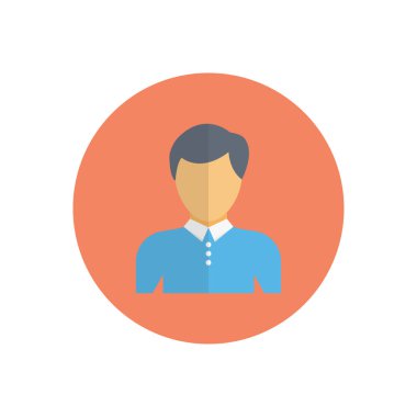 erkek vektör düz renk simgesi