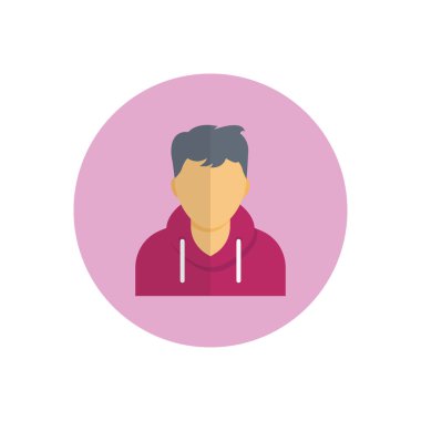 avatar vektörü düz renk simgesi