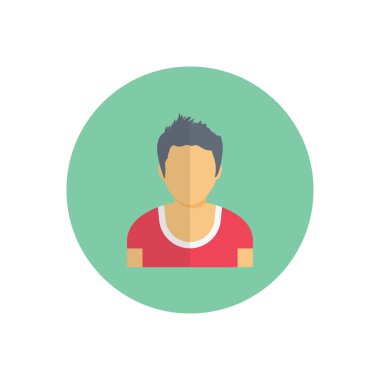 İnsan vektörü düz renk simgesi