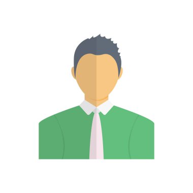 man vektör düz renk simgesi