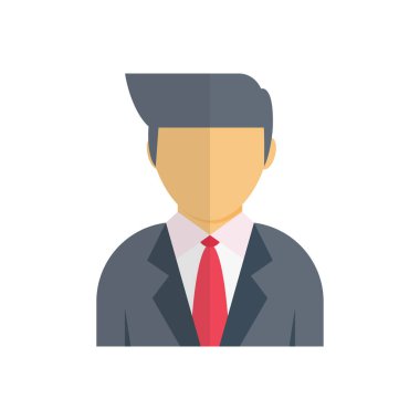 erkek vektör düz renk simgesi