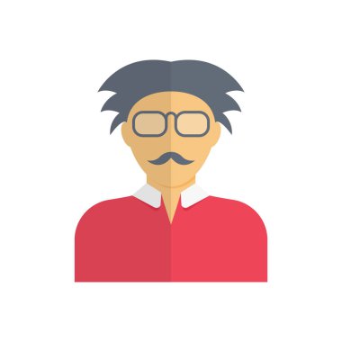 man vektör düz renk simgesi