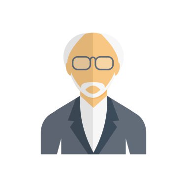 öğretmen vektörü düz renk simgesi