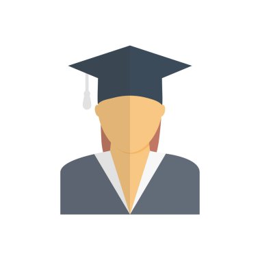 kadın vektör düz renk simgesi