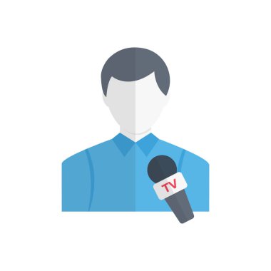 erkek vektör düz renk simgesi