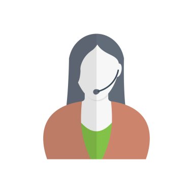 kadın vektör düz renk simgesi