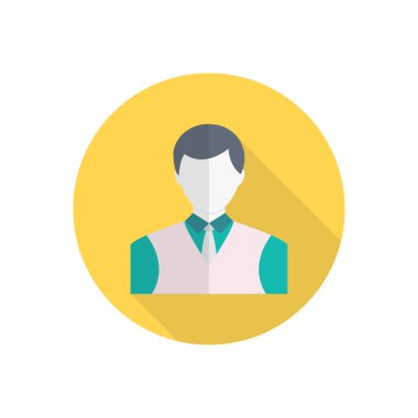 erkek vektör düz renk simgesi