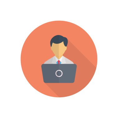 avatar vektörü düz renk simgesi