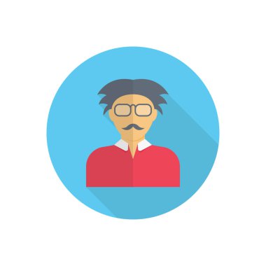 man vektör düz renk simgesi