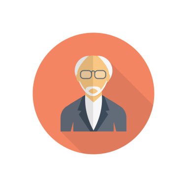 öğretmen vektörü düz renk simgesi