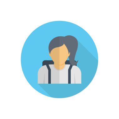 turist vektörü düz renk simgesi