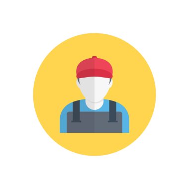 man vektör düz renk simgesi