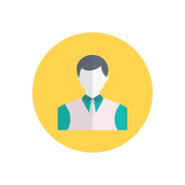 erkek vektör düz renk simgesi