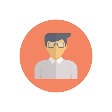 Profesör vektör düz renk simgesi