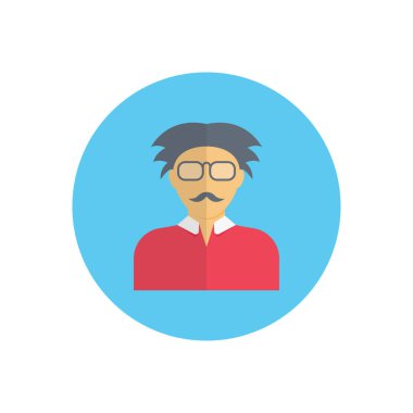 man vektör düz renk simgesi