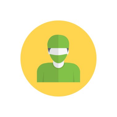 erkek vektör düz renk simgesi