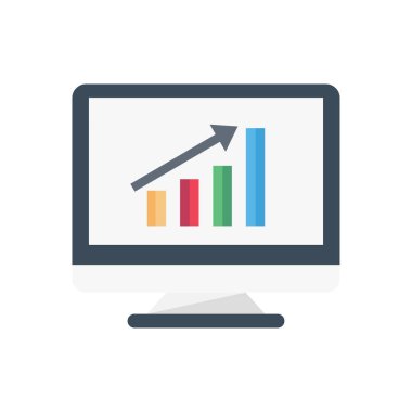 büyüme vektörü düz renk simgesi