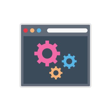 vektör düz renk simgesini ayarla