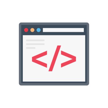 Web sayfası düz renk simgesi