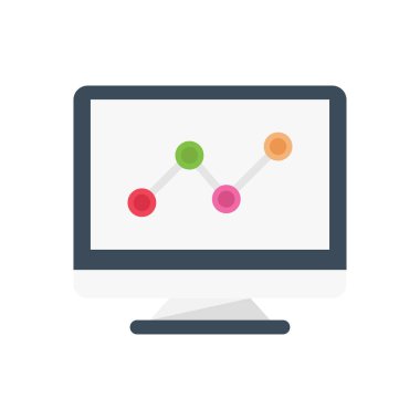 grafik vektörü düz renk simgesi