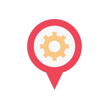 harita vektörü düz renk simgesi