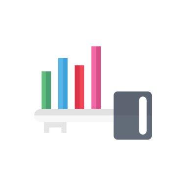 grafik vektörü düz renk simgesi