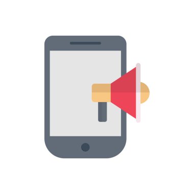 pazarlama vektörü düz renk simgesi