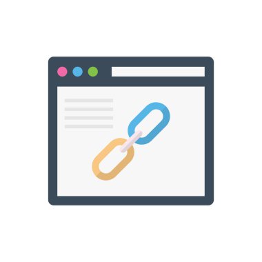 Adres vektörü düz renk simgesi