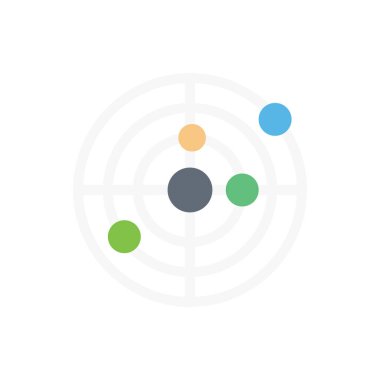 yarıçap vektörü düz renk simgesi