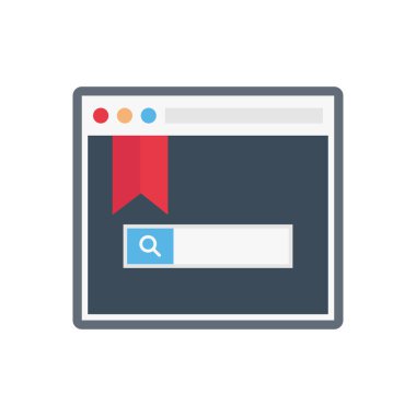 Web sayfası düz renk simgesi