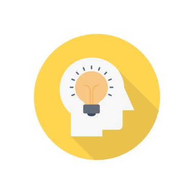 fikir vektörü düz renk simgesi