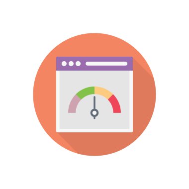 tarayıcı vektörü düz renk simgesi