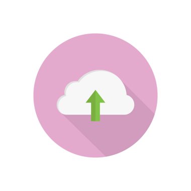 bulut vektörü düz renk simgesi