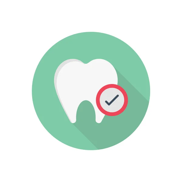 Dental Vector Flat Color Icon — Stock Vector