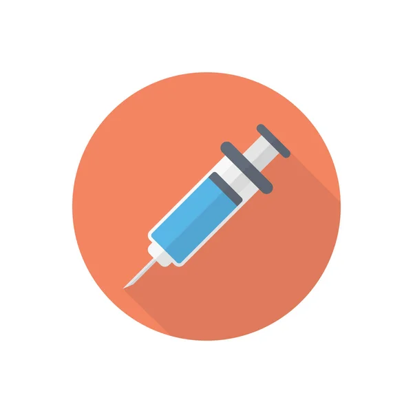 Syringe Vector Flat Color Icon — Stock Vector