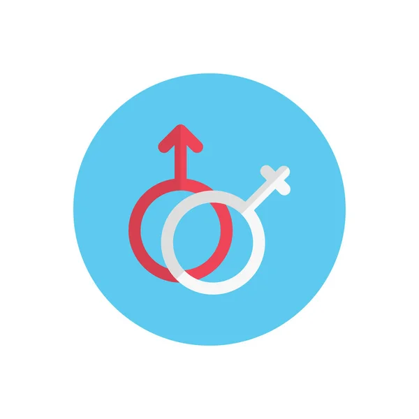 Gender Vektor Flache Farbe Symbol — Stockvektor