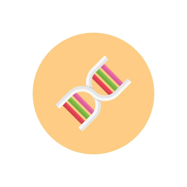 Génétique Vecteur Plat Couleur Icône — Image vectorielle