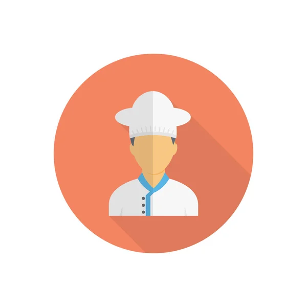 Cuisinier Vecteur Icône Couleur Plate — Image vectorielle