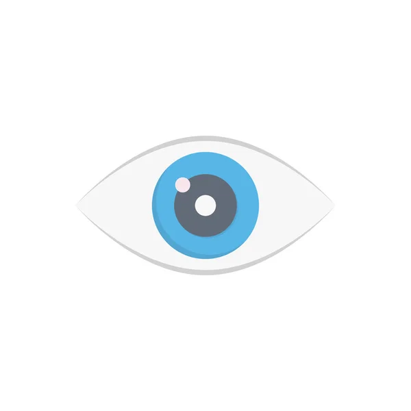 Vector Ocular Icono Color Plano — Vector de stock