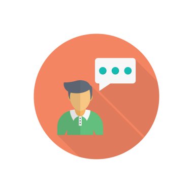 ileti vektörü düz renk simgesi