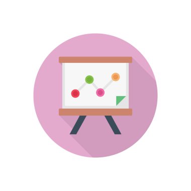 analitik vektör düz renk simgesi