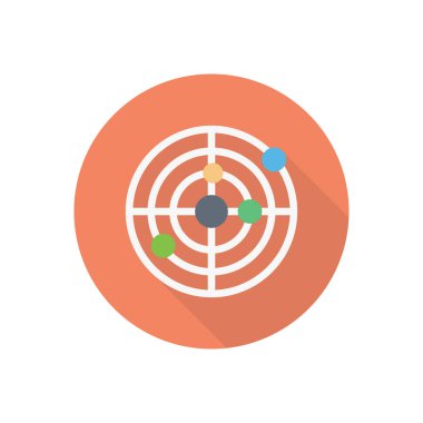 yarıçap vektörü düz renk simgesi