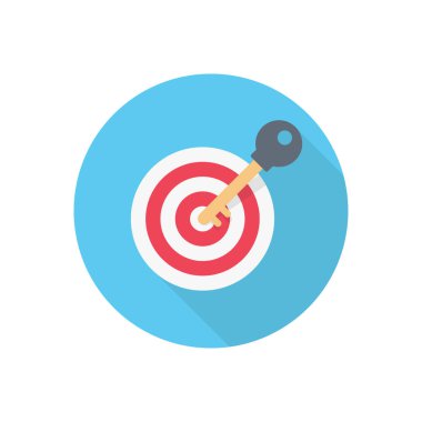 hedef vektör düz renk simgesi
