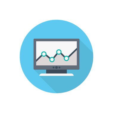 grafik vektörü düz renk simgesi
