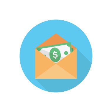 zarf vektörü düz renk simgesi