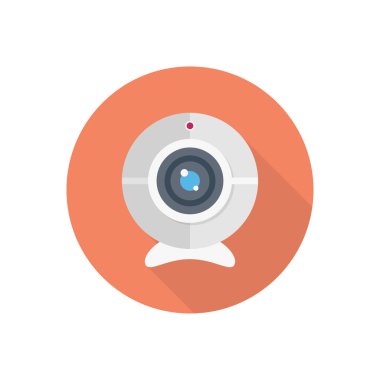 kamera vektörü düz renk simgesi