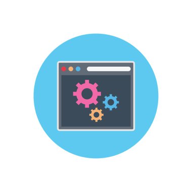 vektör düz renk simgesini ayarla